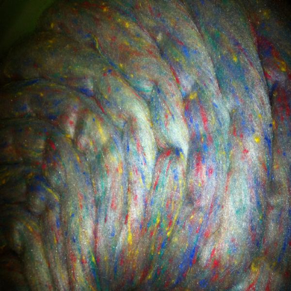 Acrylic Moorland pi Nepp Sliver ready for Spinning