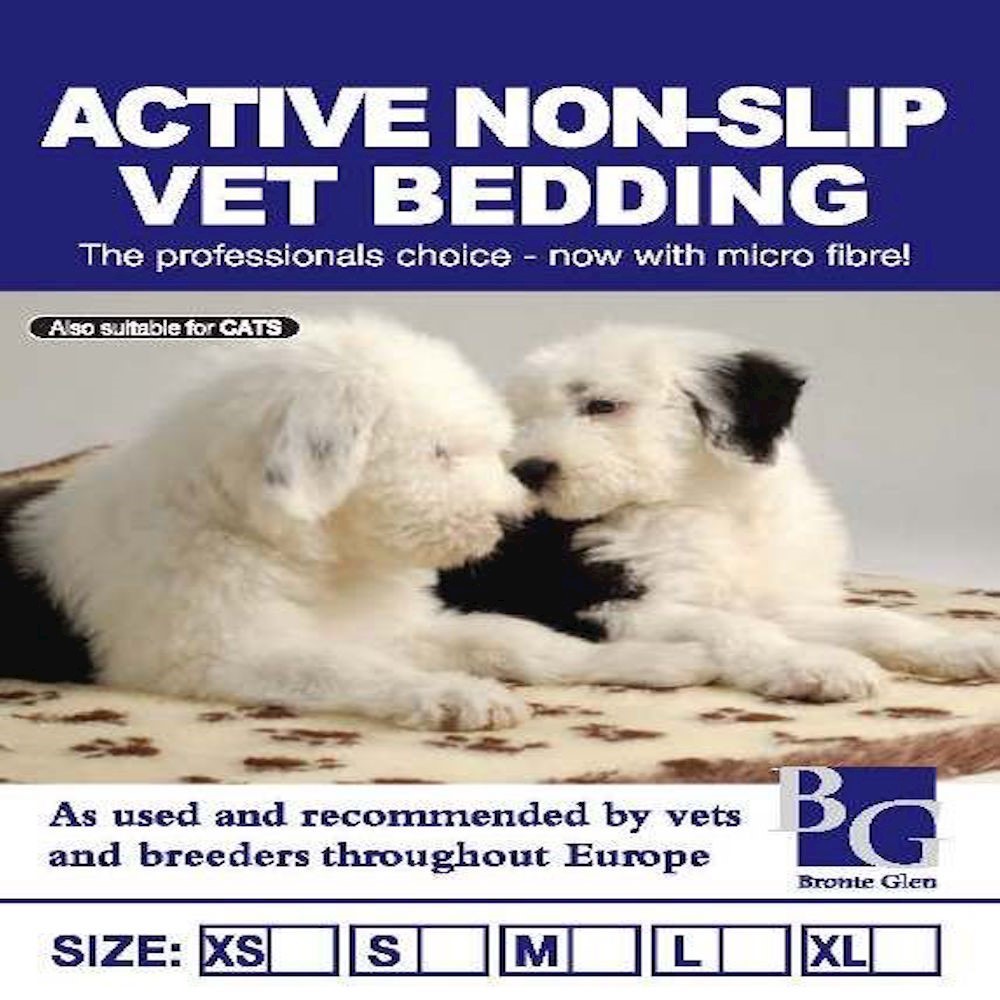 Active Non-Slip Vet Bedding Navy Blue Paws